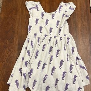 Monica + Andy.  Purple Seahorse dress